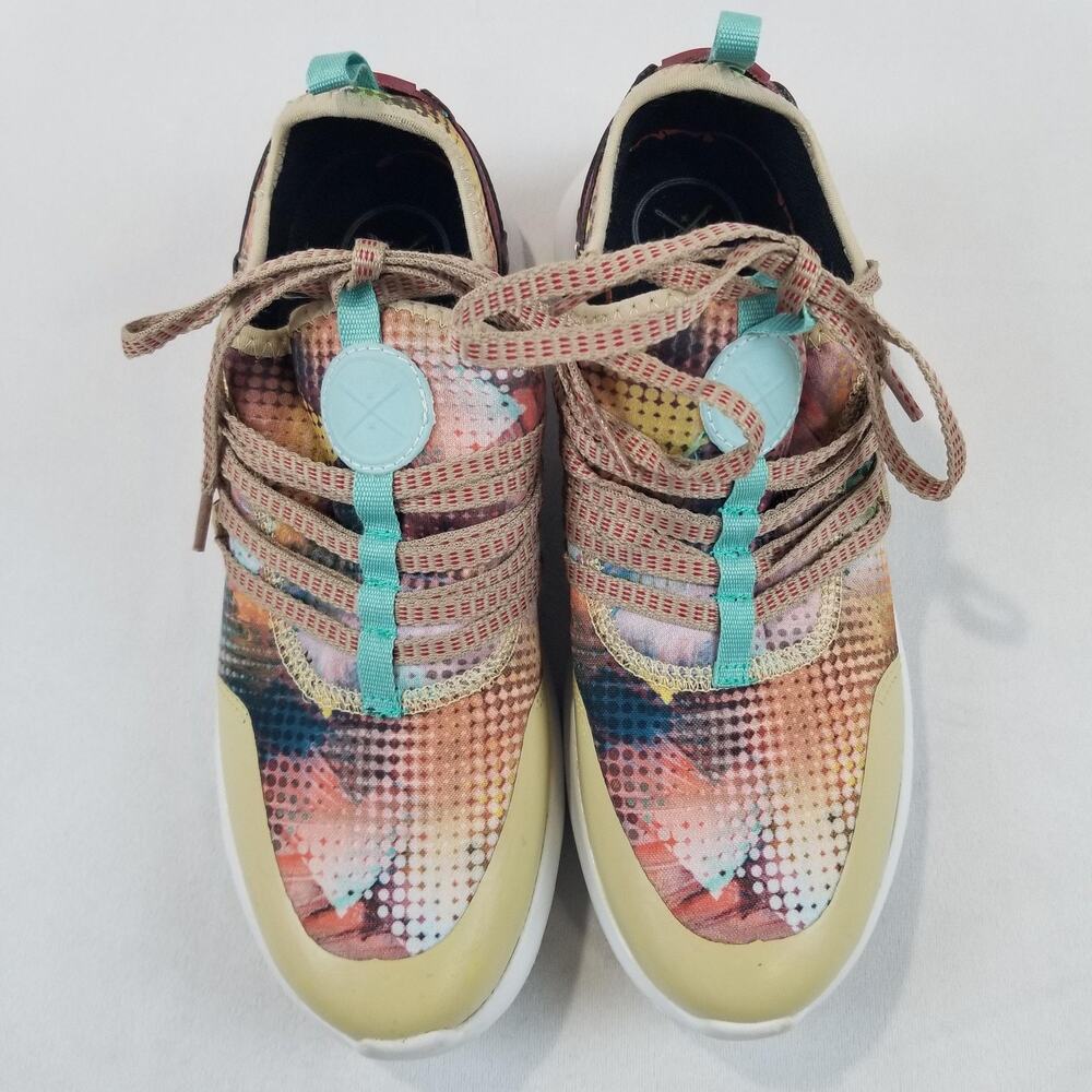 Inkkas Shoes Womens Size 8 Multicolor Geometric Mesh Athletic Comfort Sneakers - Picture 7 of 10